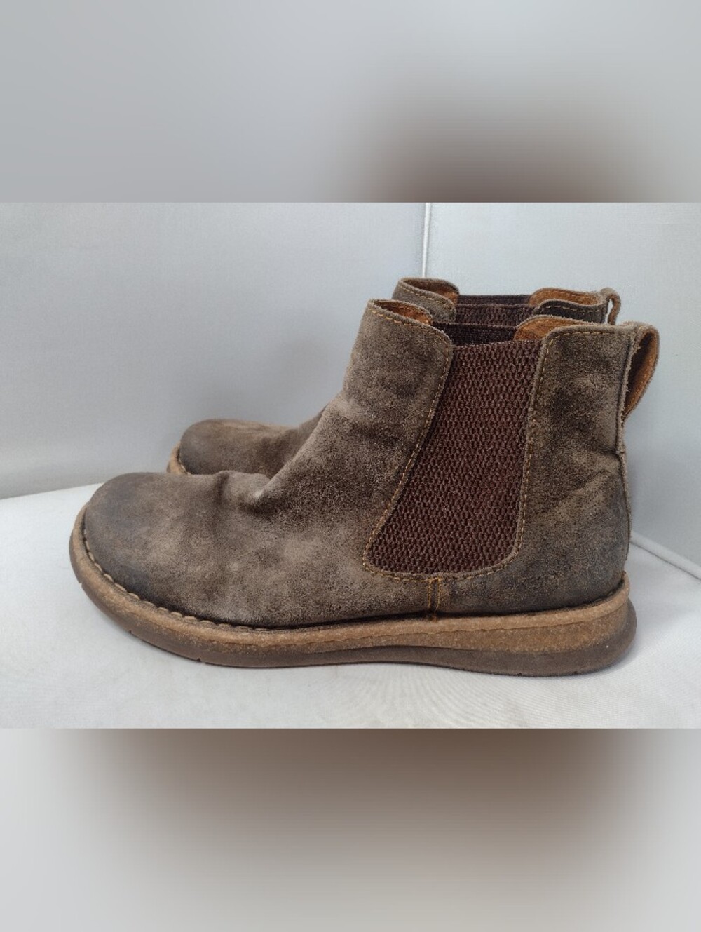 Born Mens Suede Brody Chelsea Boots Size 11 44 Brown ii
